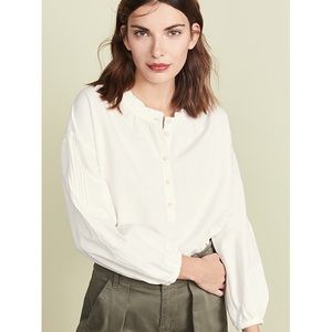 🌼NWT Madewell Pintuck Sleeve Button Down Top